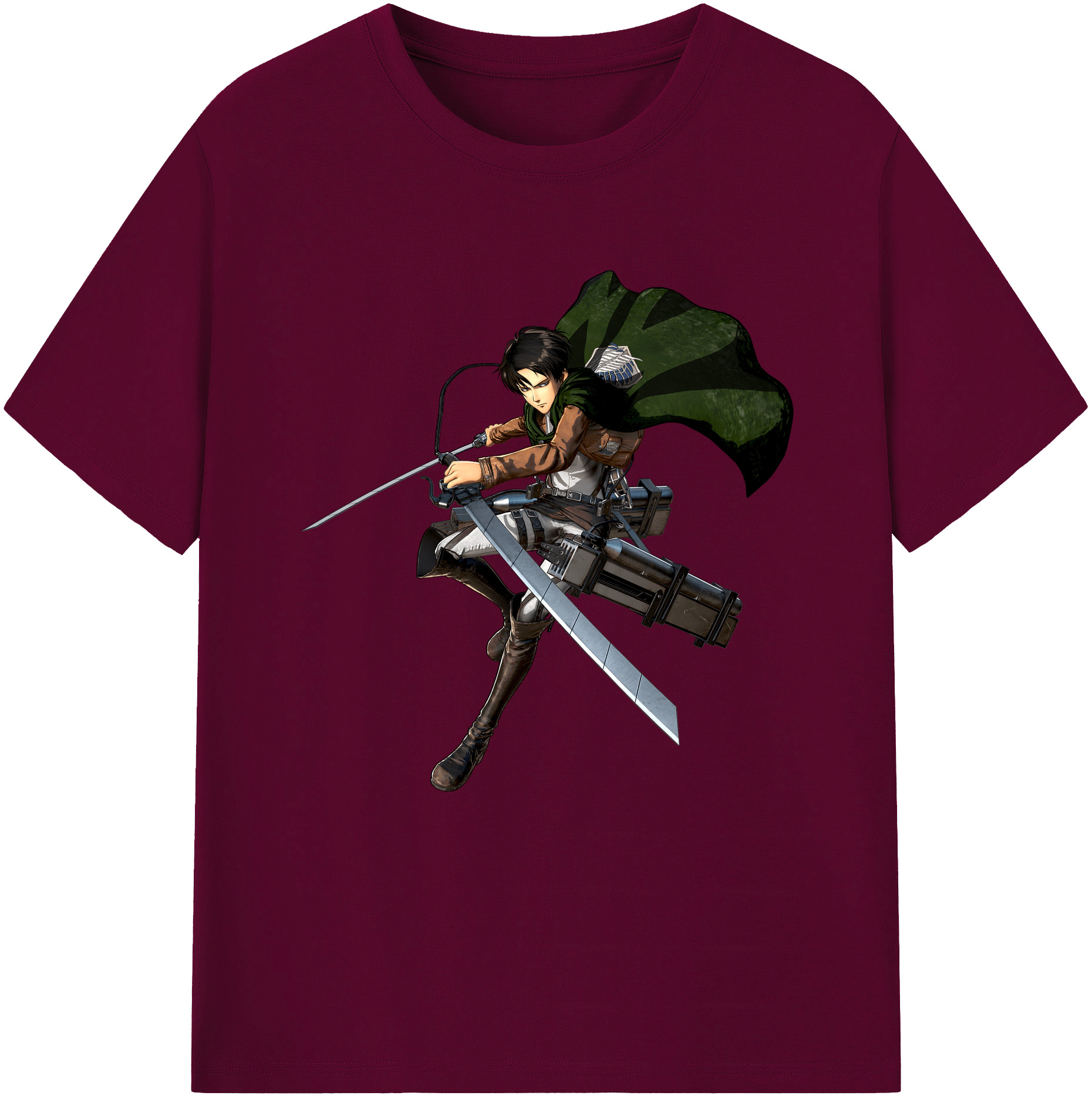 （画像用） 進撃の巨人 リヴァイ·アッカーマン Attack on Titan Levi Ackerman レディースカジュアルプリントTシャツ（綿100％）